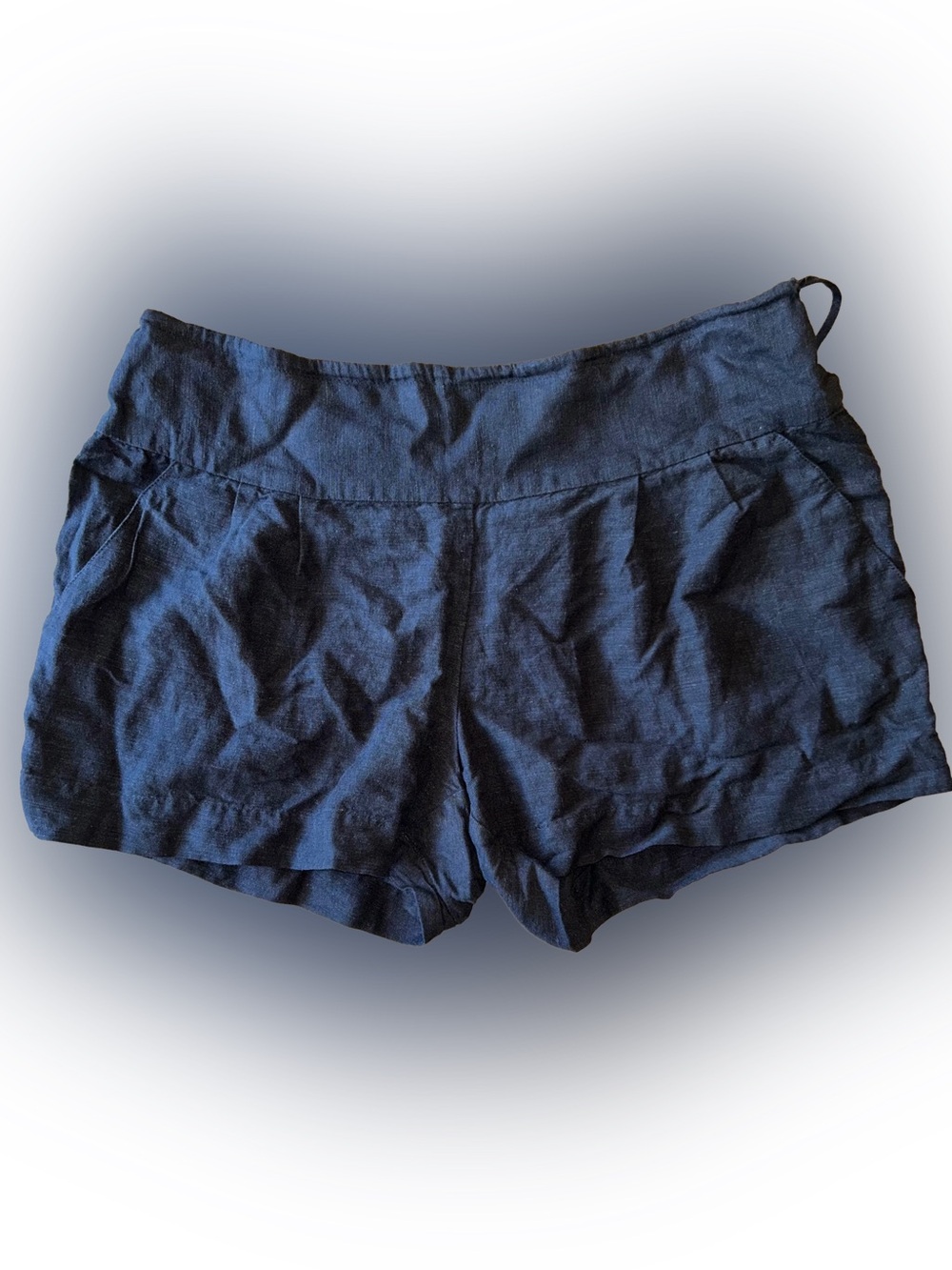 Hatch Maternity Women's THE RENATA SHORT Linen/Viscose Black Size 1